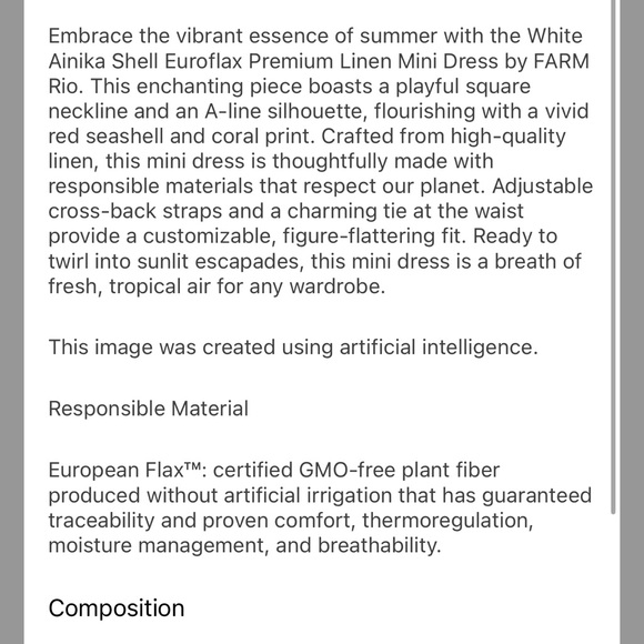 FARM Rio Red and White Mini Dress - Picture 3 of 6